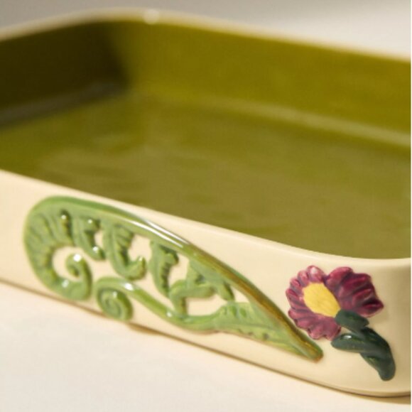 NIB Anthropologie The Faye Icon Stoneware Rectangle Baking Dish: Fall Edition - Picture 1 of 4